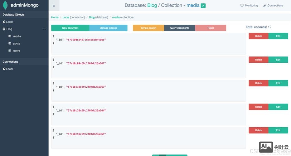 mongodb 创建数据库命令
