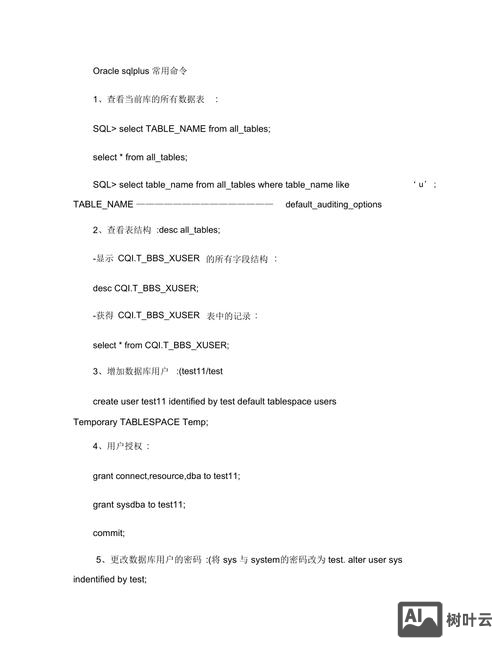 oracle数据库基础命令