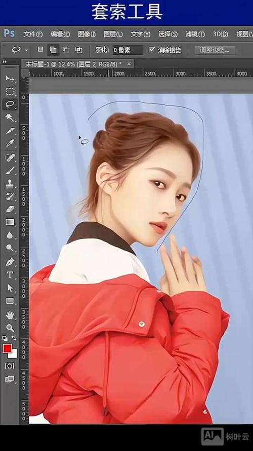 ps如何扣浅色人物头发