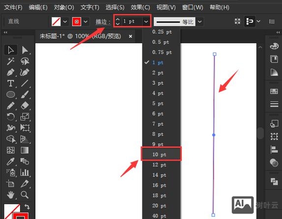 ai如何选中隔列线条