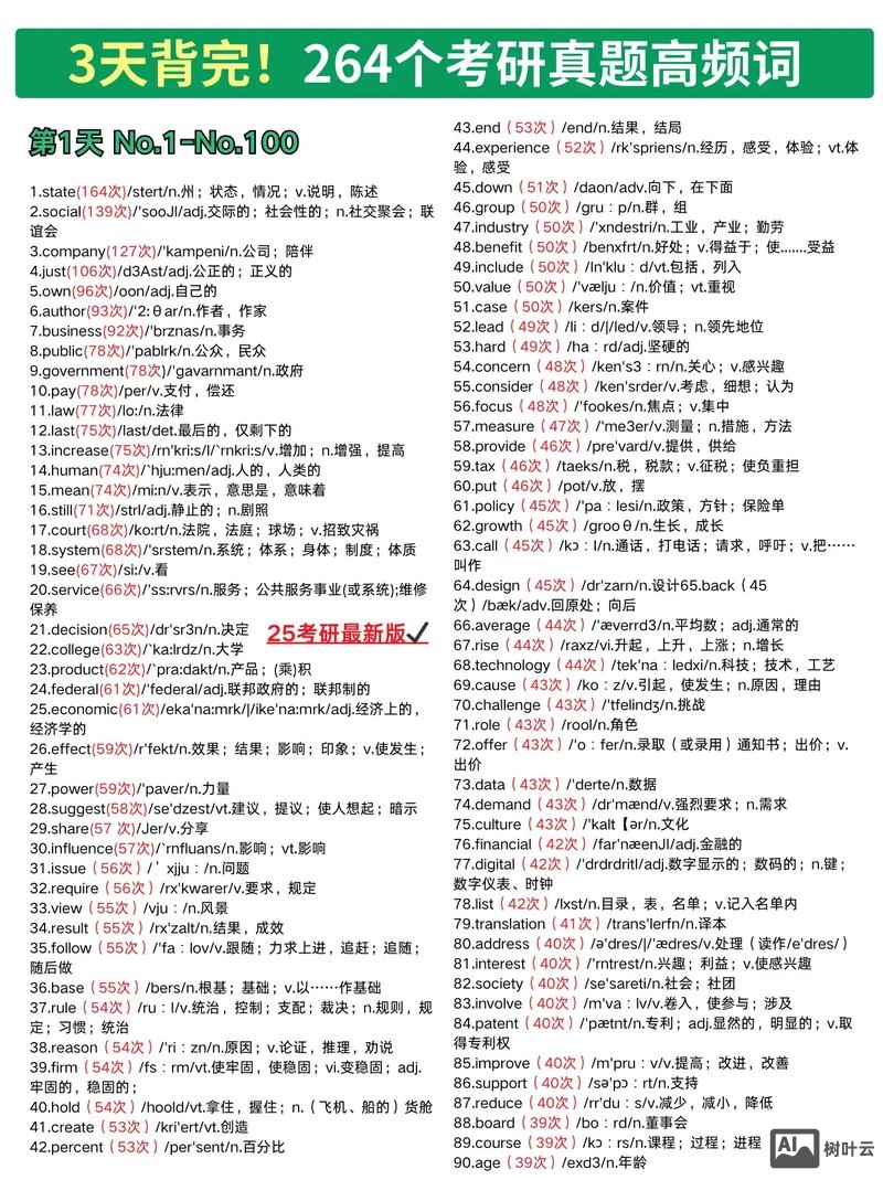 如何高速学会考研单词