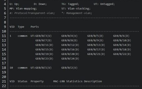 交换机常用命令有哪些？