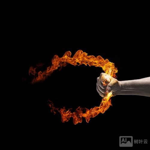 如何把火焰ps手掌中