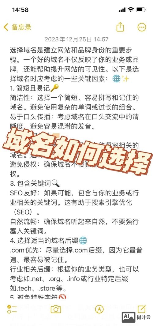 如何制定一个域名