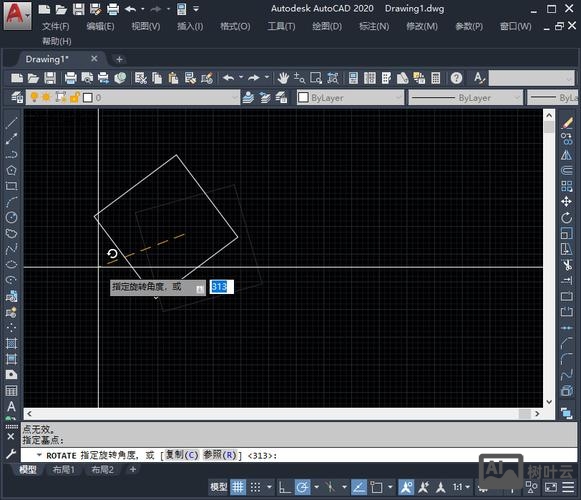cad旋转对齐命令