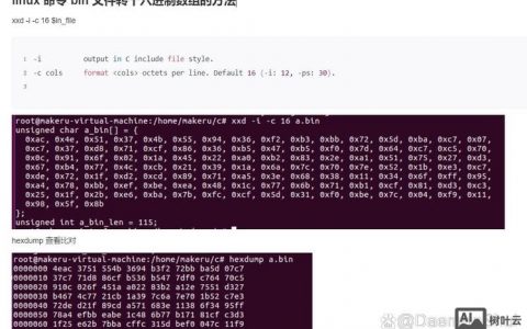hexdump命令如何查看文件十六进制内容？