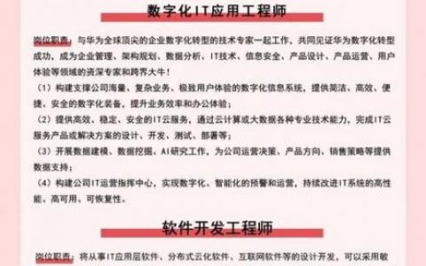 华为招聘BBS，最新岗位有哪些？
