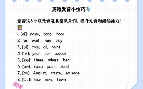双元音如何讲得有趣又易懂？