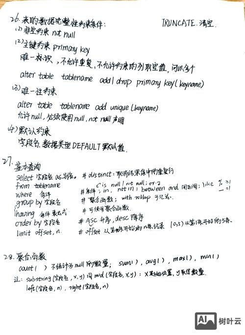 mysql数据库表的查看命令