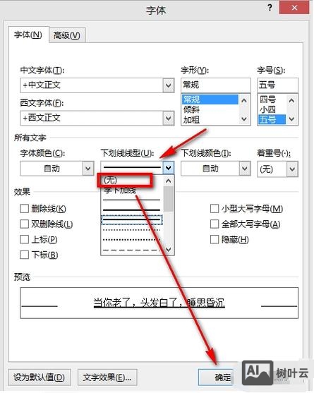 dw如何取消下划线
