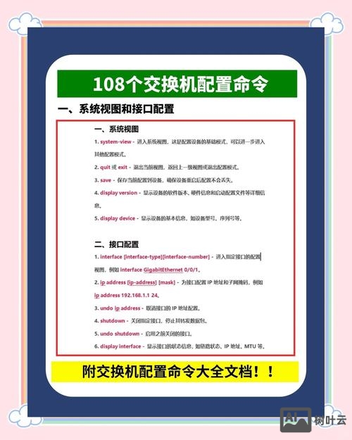 华为交换机端口配置命令