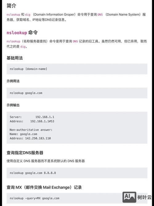 域名解析ip命令