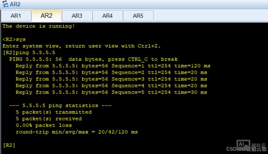 思科静态路由命令