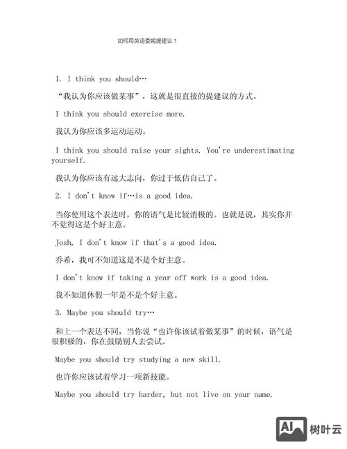 如何委婉的提建议句型