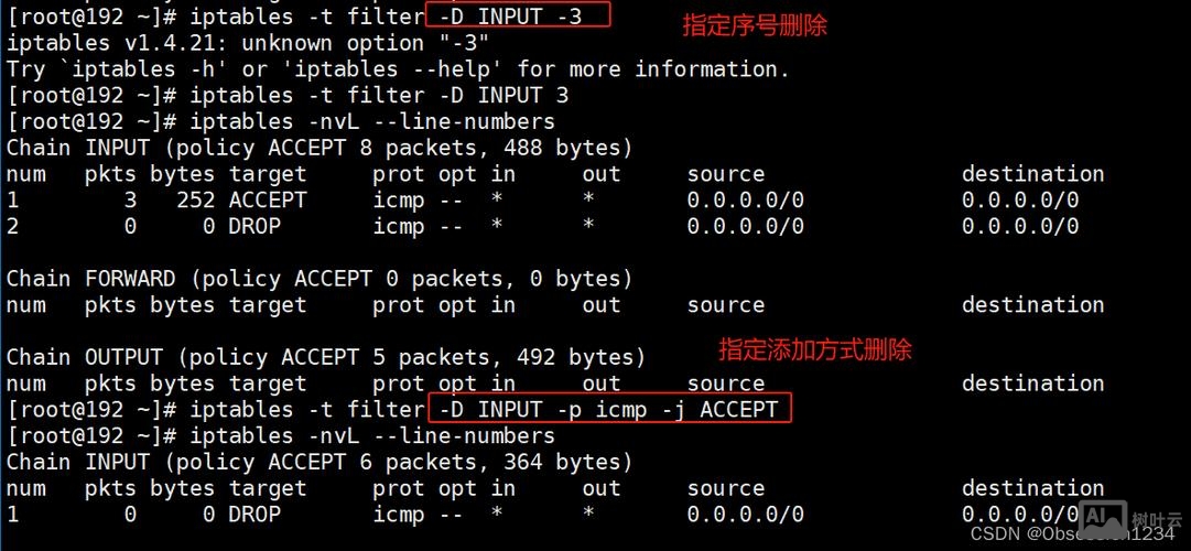 linux iptable 命令