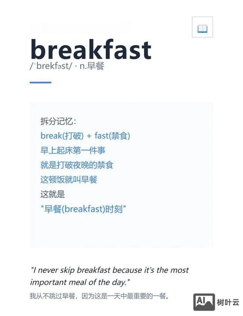 breakfast单词如何快速记住