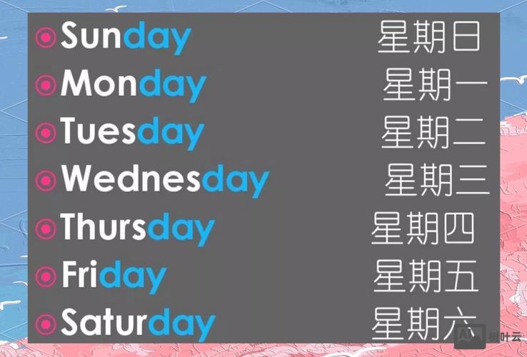 用星期名词如何快速学会