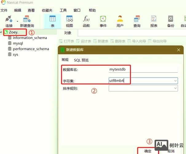 用命令创建的数据库表