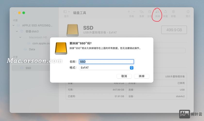 mac格式化磁盘命令行