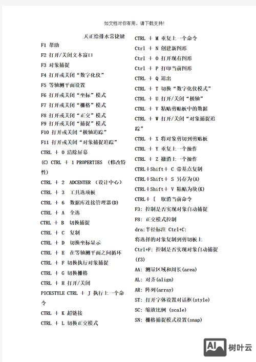 天正中重复命令快捷键