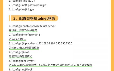锐捷交换机重启命令有哪些？
