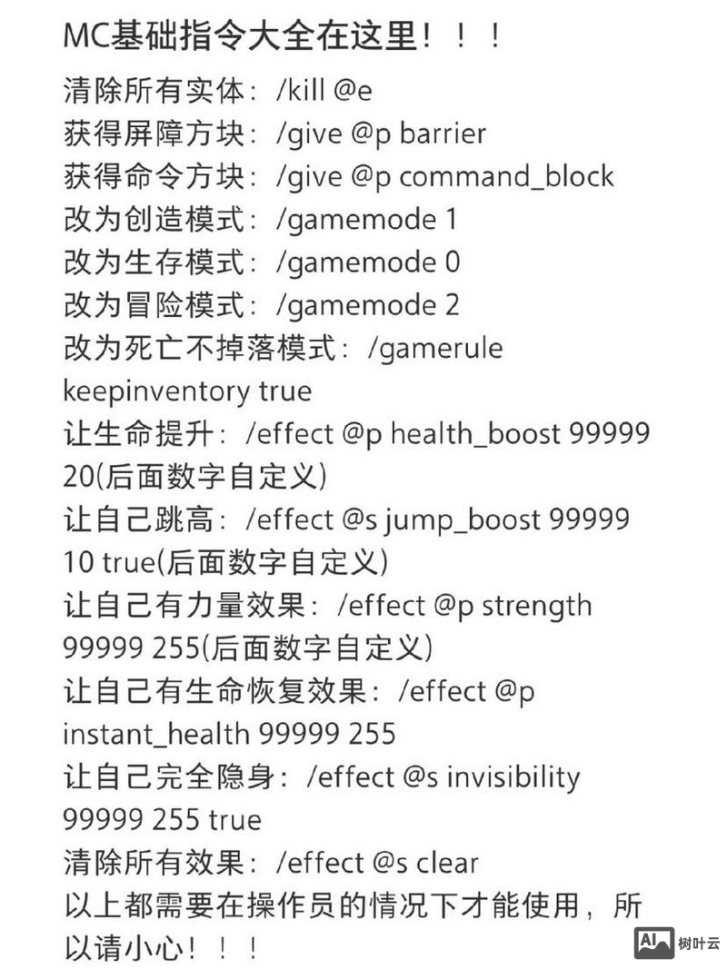 我的世界怎么弄命令