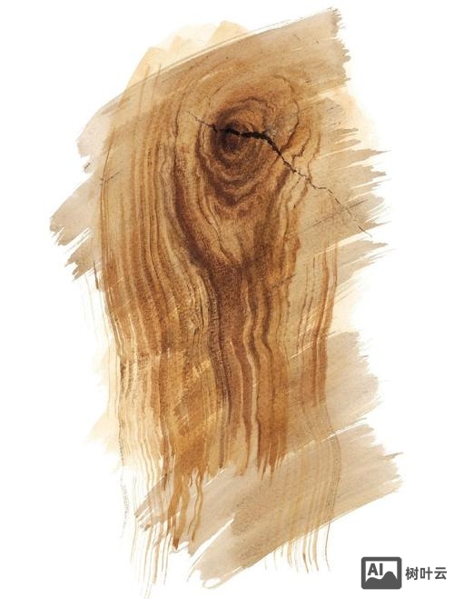 水彩如何画出木纹的效果