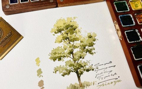 水彩木纹效果怎么画？