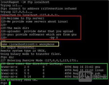 ftp匿名登录命令行