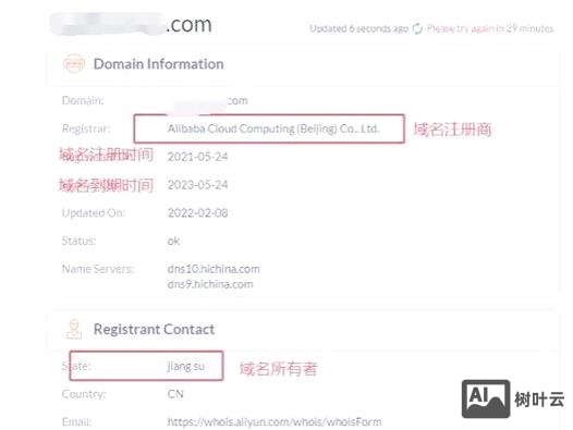 如何查看看域名的归属