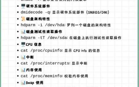 Linux服务器管理命令有哪些核心必备？