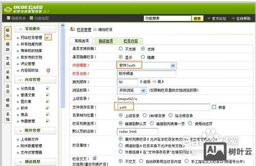 dede 如何新增内容管理