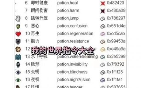 我的世界命令怎么输入？