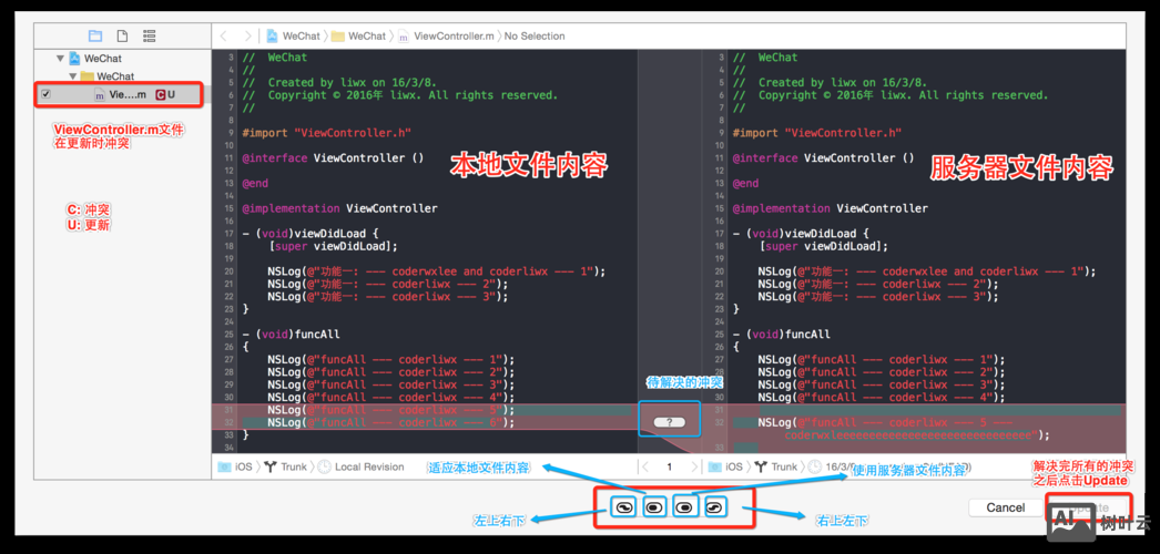 svn冲突解决 命令行