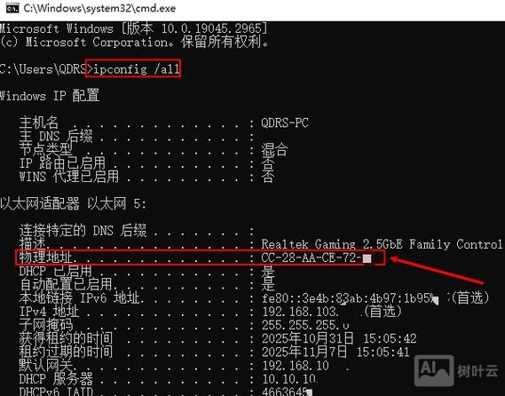mac命令行查看ip