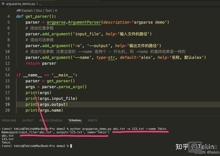 python 解析命令行参数