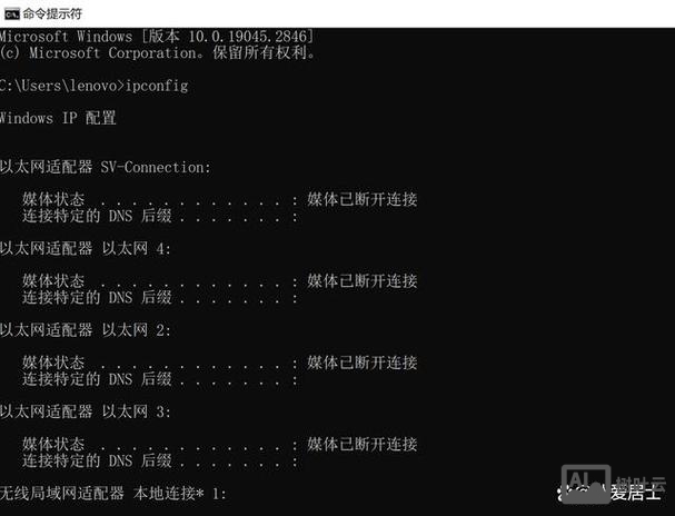 测试ip地址命令是