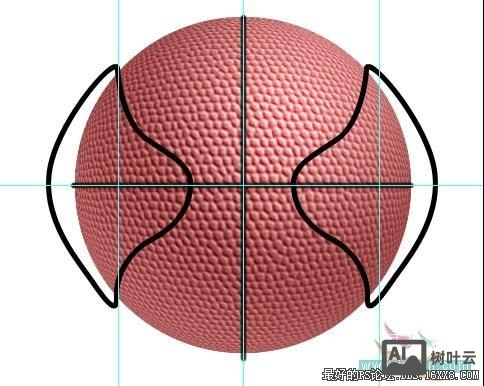如何用photoshop画篮球纹路