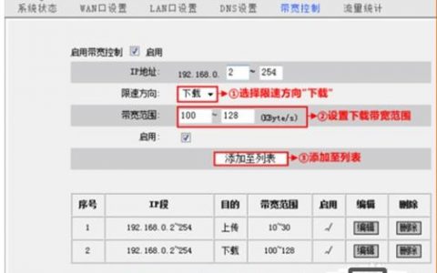 路由器限速命令如何设置与生效？