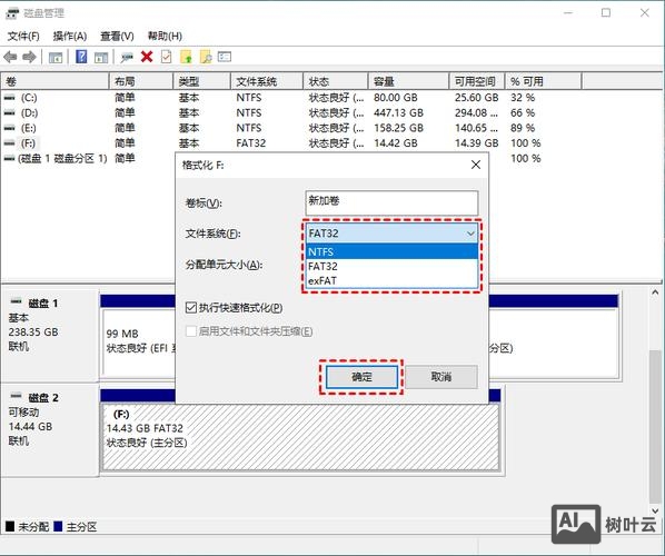 磁盘格式转换命令