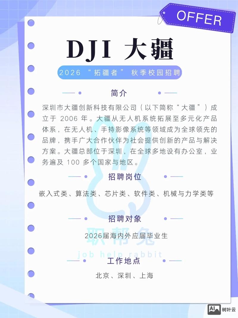 大疆招聘社会招聘要求