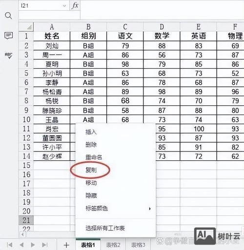 复制表数据的命令