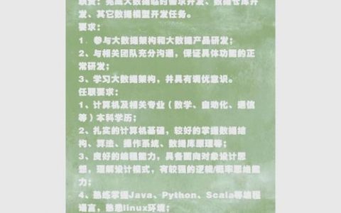 北京大数据工程师招聘，薪资多少？