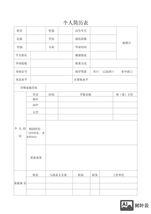 大学生招聘个人简历模板