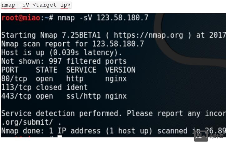 nmap扫描端口命令