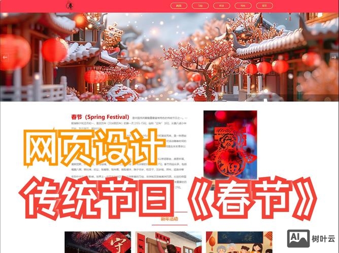 如何设计网页春节