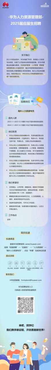 华为中级工程师招聘