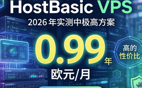 HostBasticVPS测评，高防实测，0.99欧/月方案性能数据，HostBasticVPS怎么样，HostBasticVPS测评