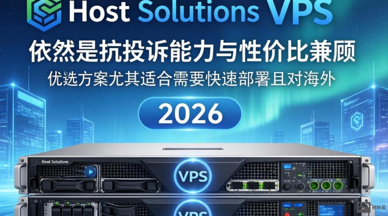 hostsolutionsVPS测评：抗投诉、建站实测数据与性能表现