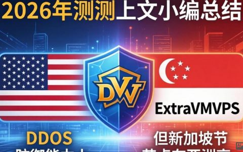美国、新加坡ExtraVMVPS测评，高防实测体验，美国VPS哪家好，VPS高防服务器推荐